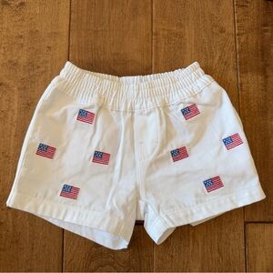 The Beaufort Bonnet Company White Shorts with Flag Design